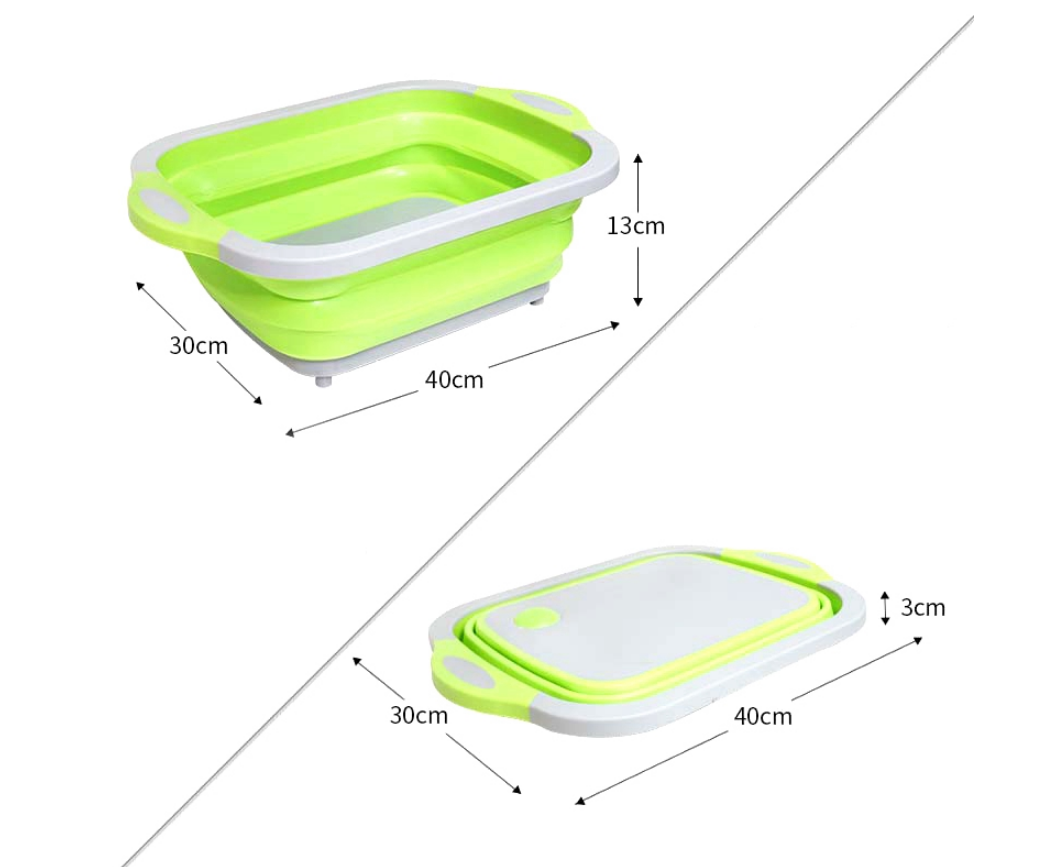 Folding Vegetable CutterBoard  MultifunctionalBoard Washing Basket .